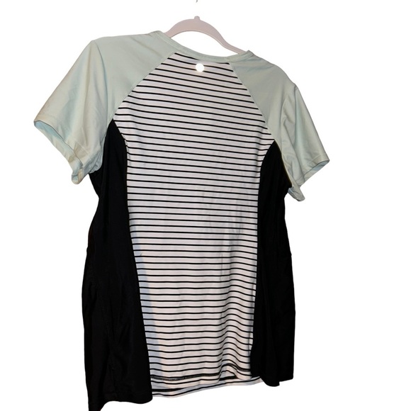 Lane Bryant cacique swim rash guard swim stripe top tankini shirt size 18/20 2x - Picture 2 of 4